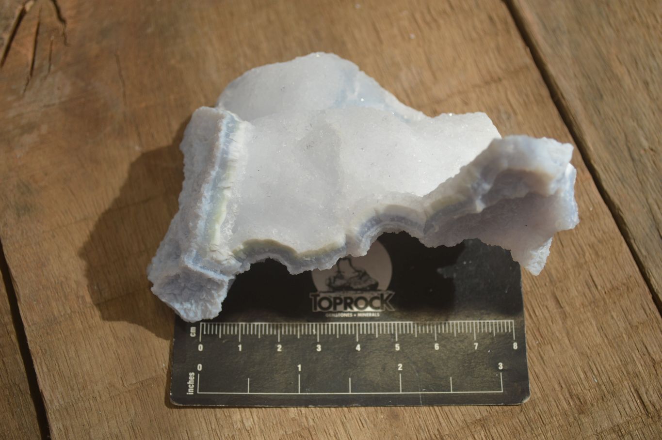 Natural Etched Blue Chalcedony Specimens  x 6 From Nsanje, Malawi - Toprock Gemstones and Minerals 