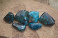 Polished Blue Shattuckite Free Forms  x 6 From Kaokoveld, Namibia - Toprock Gemstones and Minerals 