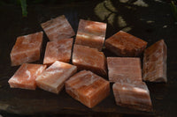 Natural New Sunset Orange Calcite Specimens  x 12 From Spitzkop, Namibia - Toprock Gemstones and Minerals 