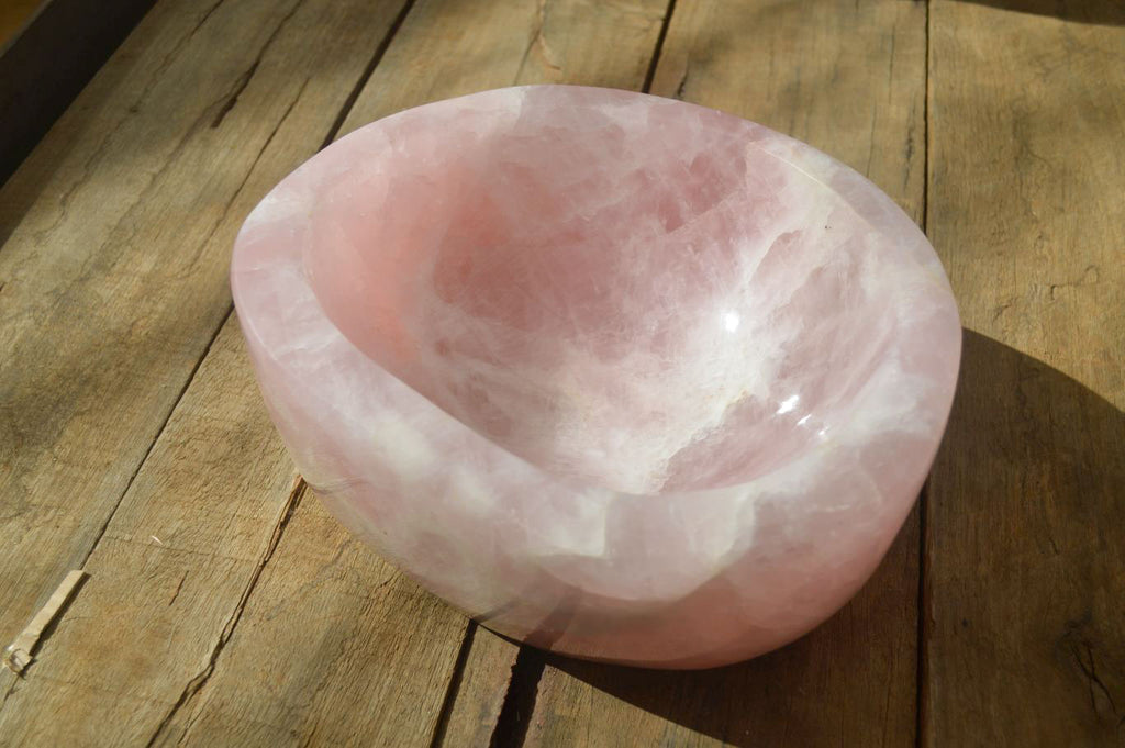 Polished Pink Rose Quartz Bowl x 1 From Ambatondrazaka, Madagascar - Toprock Gemstones and Minerals 
