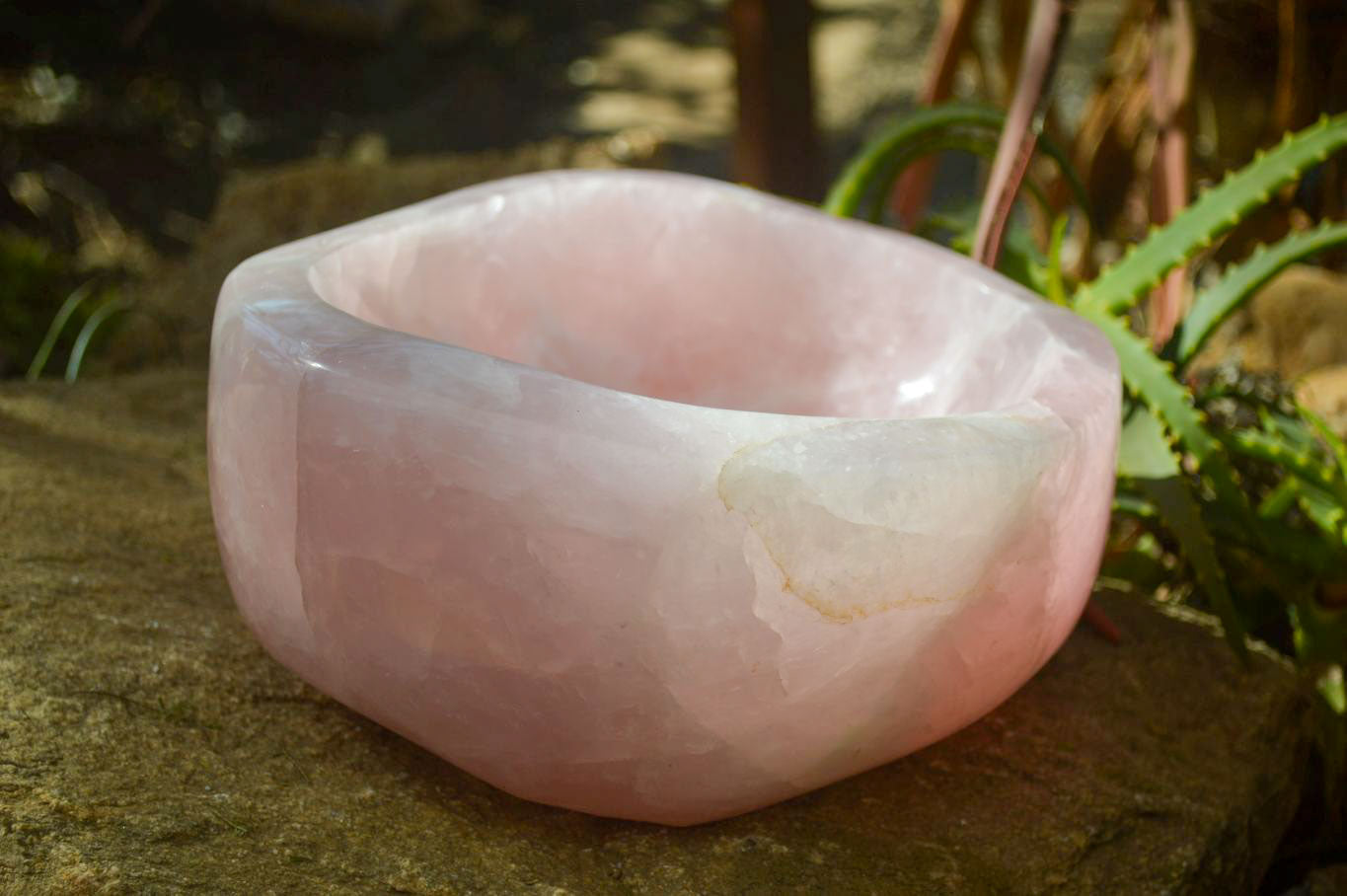 Polished Pink Rose Quartz Bowl x 1 From Ambatondrazaka, Madagascar - Toprock Gemstones and Minerals 