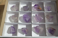 Polished Small Window Amethyst Points x 12 From Ankazobe, Madagascar - Toprock Gemstones and Minerals 