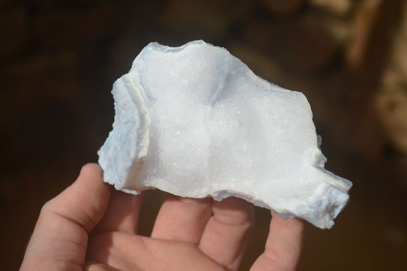 Natural Etched Blue Chalcedony Specimens  x 6 From Nsanje, Malawi - Toprock Gemstones and Minerals 