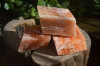 Natural New Sunset Orange Calcite Specimens  x 12 From Spitzkop, Namibia - Toprock Gemstones and Minerals 