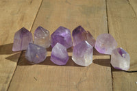 Polished Small Window Amethyst Points x 12 From Ankazobe, Madagascar - Toprock Gemstones and Minerals 