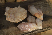 Natural Red Hematoid Quartz Clusters x 3 From Karoi, Zimbabwe - Toprock Gemstones and Minerals 