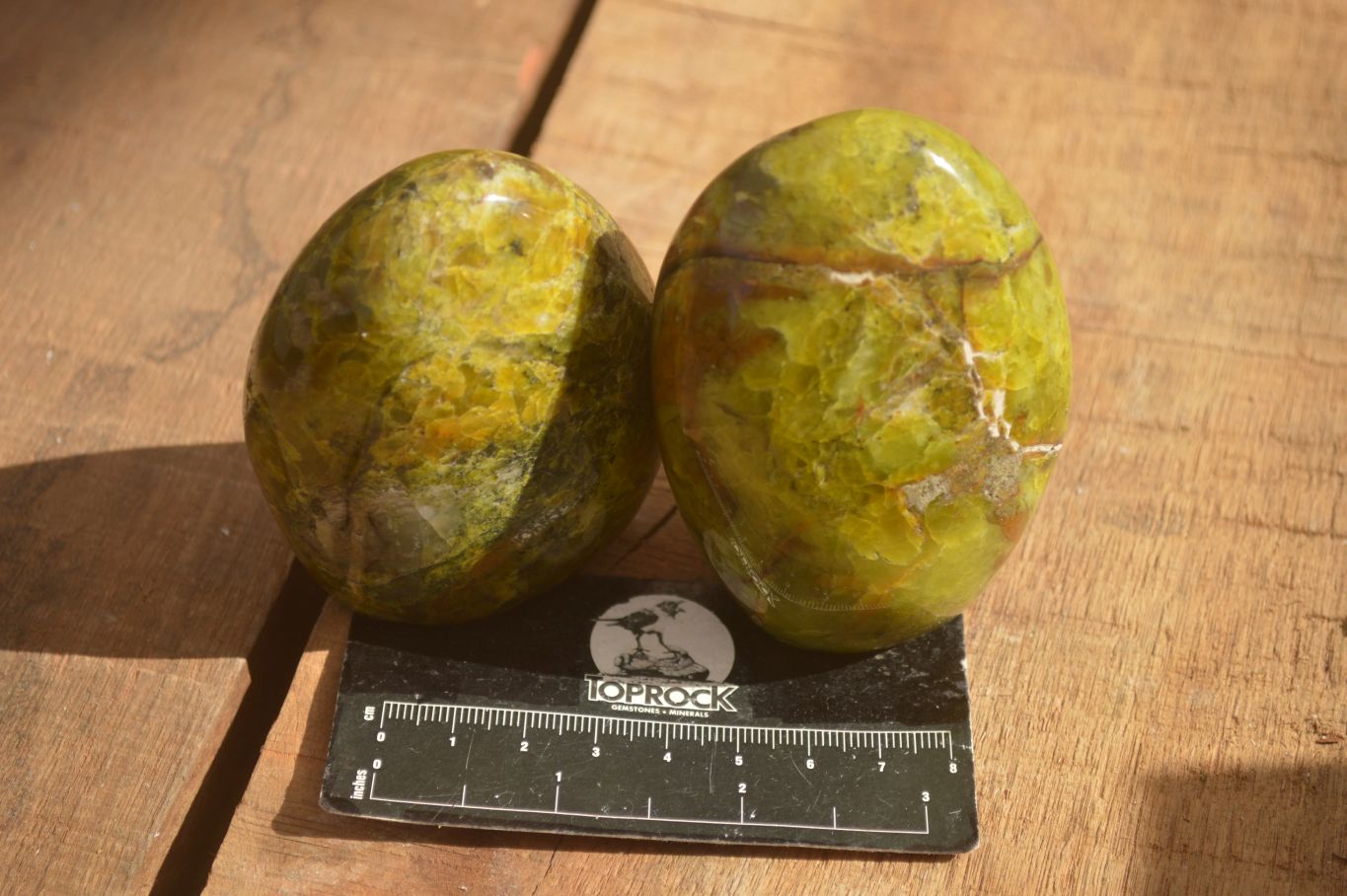 Polished  Green Opal Standing Free Forms  x 6 From Madagascar - Toprock Gemstones and Minerals 