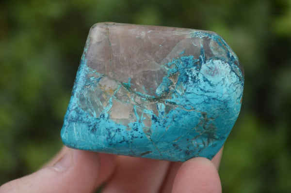 Polished Blue Shattuckite Free Forms  x 6 From Kaokoveld, Namibia - Toprock Gemstones and Minerals 