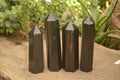 Polished Black Basalt Points x 4 From Antsirabe, Madagascar - Toprock Gemstones and Minerals 