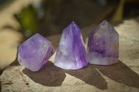 Polished Small Window Amethyst Points x 12 From Ankazobe, Madagascar - Toprock Gemstones and Minerals 
