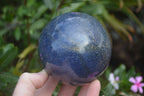 Polished Blue Lazulite Spheres  x 2 From Madagascar - Toprock Gemstones and Minerals 