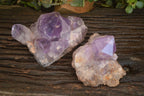 Natural Jacaranda Amethyst Clusters x 2 From Zambia - Toprock Gemstones and Minerals 