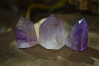 Polished Small Window Amethyst Points x 12 From Ankazobe, Madagascar - Toprock Gemstones and Minerals 