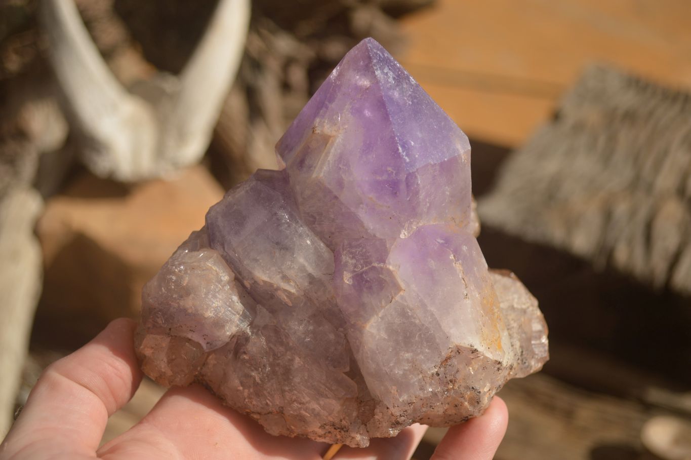 Natural Jacaranda Amethyst Clusters x 2 From Zambia - Toprock Gemstones and Minerals 