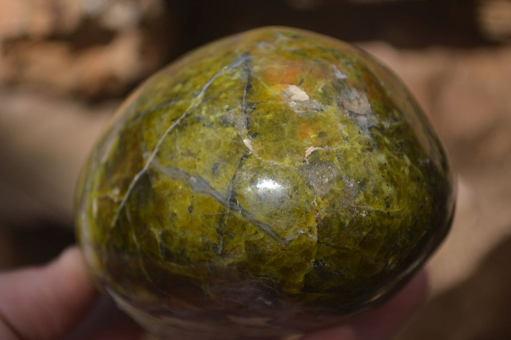 Polished Green Opal Standing Free Forms  x 2 From Madagascar - Toprock Gemstones and Minerals 