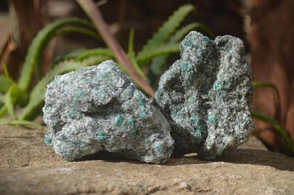 Natural Rare Emerald Mica In Matrix Cobbed Specimens x 6 From Mutoko, Zimbabwe - Toprock Gemstones and Minerals 