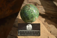 Polished  Green Chrysoprase Spheres  x 3 From Ambatondrazaka, Madagascar - Toprock Gemstones and Minerals 
