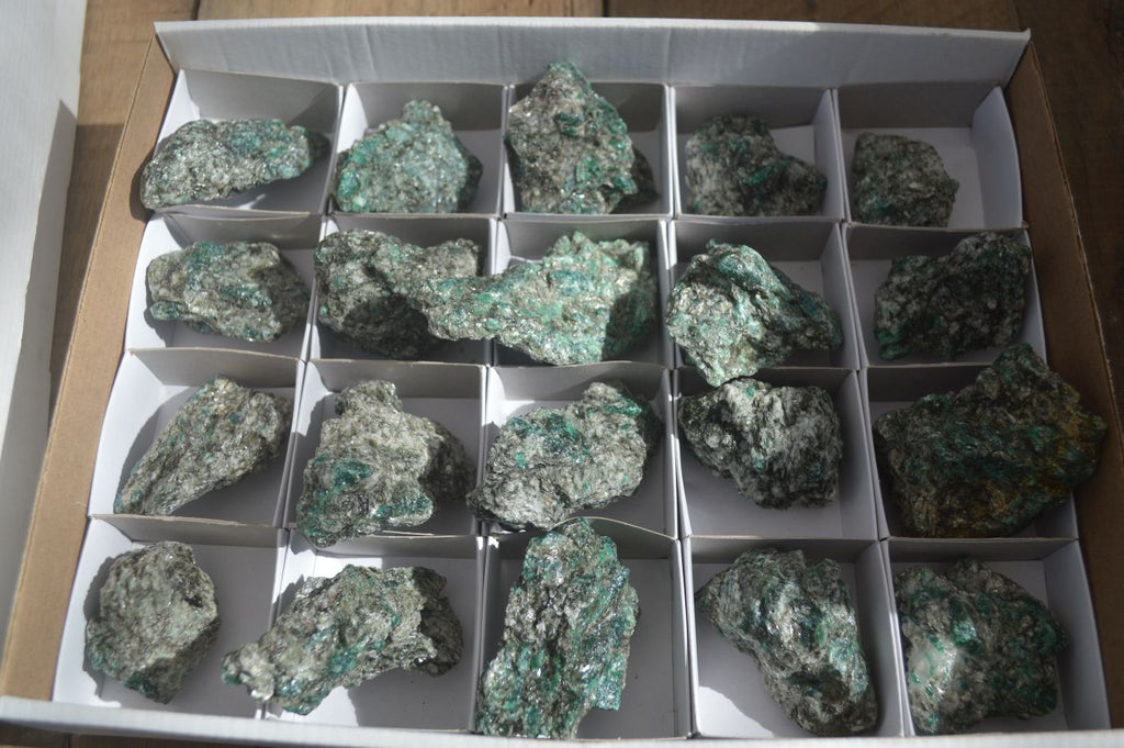 Natural Rare Emerald Mica In Matrix Cobbed Specimens x 20 From Mutoko, Zimbabwe - Toprock Gemstones and Minerals 