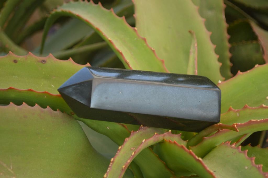 Polished Black Basalt Points x 4 From Antsirabe, Madagascar - Toprock Gemstones and Minerals 