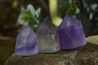 Polished Small Window Amethyst Points x 12 From Ankazobe, Madagascar - Toprock Gemstones and Minerals 