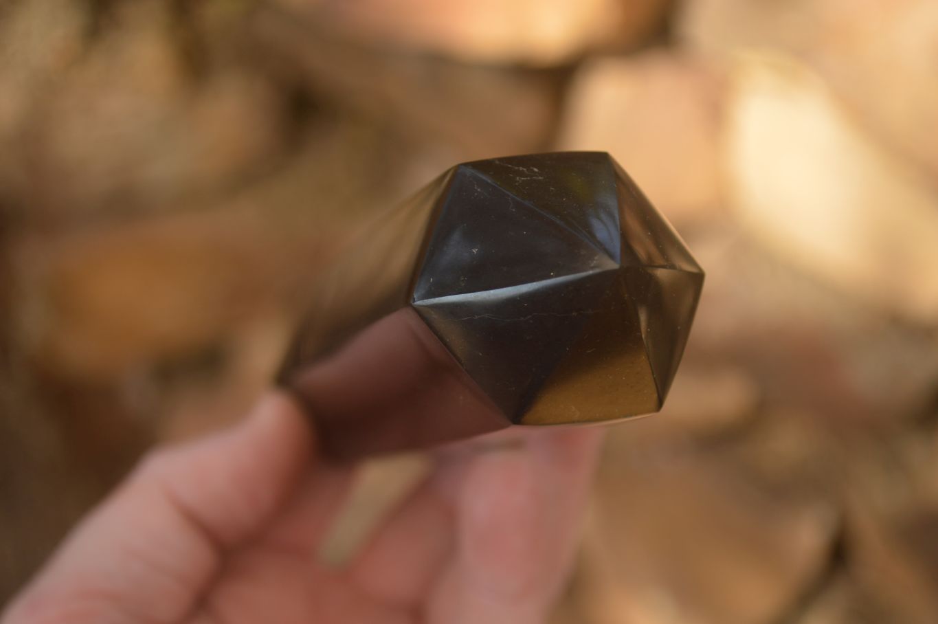 Polished Black Basalt Points x 4 From Antsirabe, Madagascar - Toprock Gemstones and Minerals 