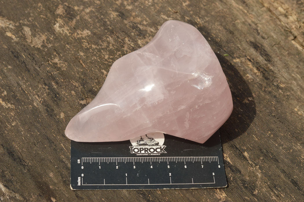 Polished Pink Rose Quartz Flames  x 4 From Ambatondrazaka, Madagascar - TopRock