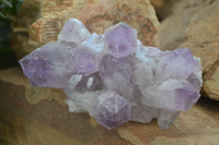 Natural Jacaranda Amethyst Clusters x 2 From Zambia - Toprock Gemstones and Minerals 