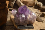 Natural Jacaranda Amethyst Clusters x 2 From Zambia - Toprock Gemstones and Minerals 