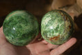 Polished  Green Chrysoprase Spheres  x 3 From Ambatondrazaka, Madagascar - Toprock Gemstones and Minerals 