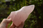 Polished Pink Rose Quartz Flames  x 4 From Ambatondrazaka, Madagascar - TopRock