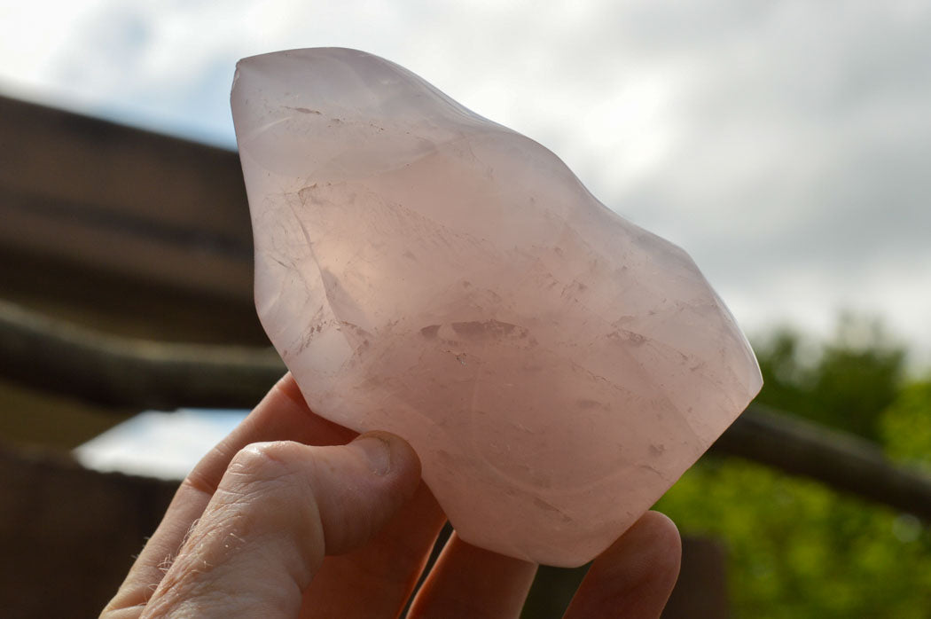 Polished Pink Rose Quartz Flames  x 4 From Ambatondrazaka, Madagascar - TopRock