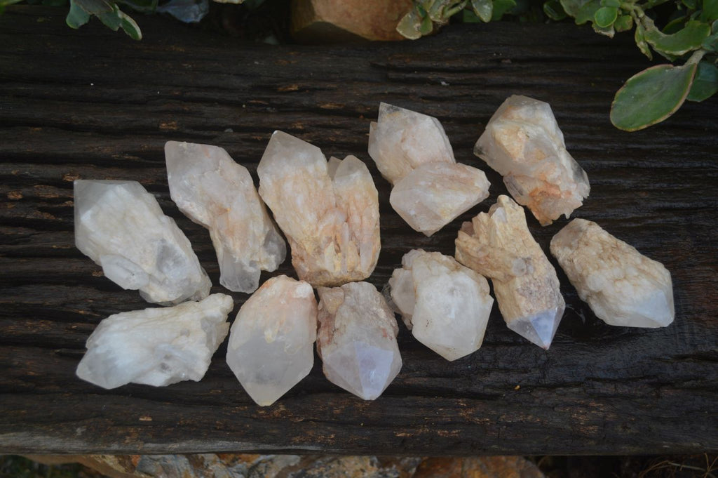 Natural Highly Selected Pineapple Candle Quartz Crystals  x 12 From Antsirabe, Madagascar - Toprock Gemstones and Minerals 