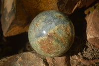 Polished  Green Chrysoprase Spheres  x 3 From Ambatondrazaka, Madagascar - Toprock Gemstones and Minerals 