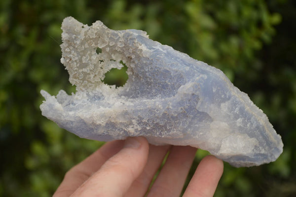 Natural Etched Blue Chalcedony Specimens x 2 From Nsanje, Malawi - Toprock Gemstones and Minerals 