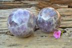 Polished Dream Flower Amethyst Spheres x 2 From Madagascar - TopRock