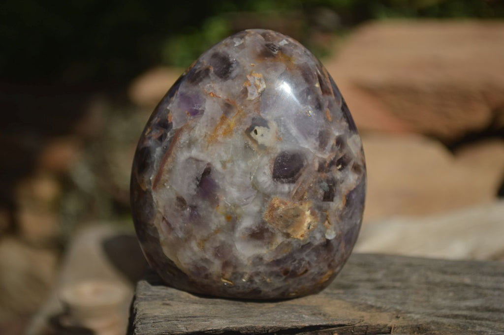 Polished Amethyst Standing Free Forms x 3 From Madagascar - Toprock Gemstones and Minerals 