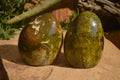 Polished  Green Opal Standing Free Forms  x 2 From Antsirabe, Madagascar - Toprock Gemstones and Minerals 