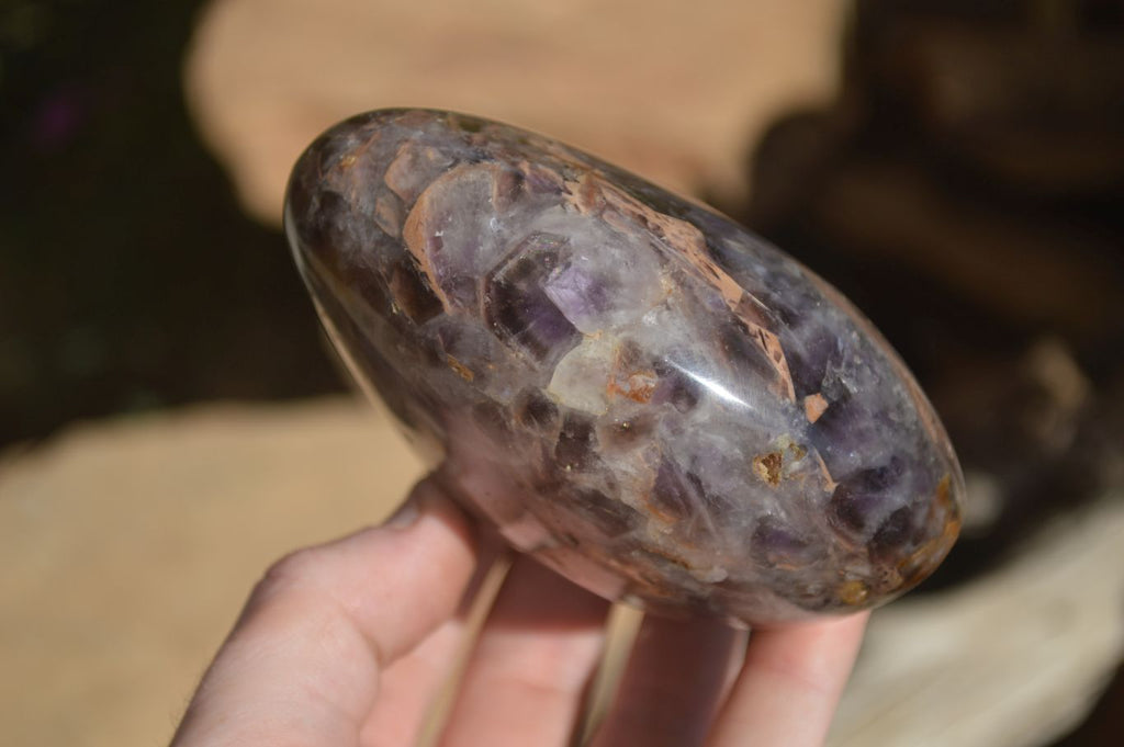 Polished Amethyst Standing Free Forms x 3 From Madagascar - Toprock Gemstones and Minerals 