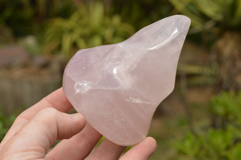 Polished Pink Rose Quartz Flames  x 4 From Ambatondrazaka, Madagascar - TopRock