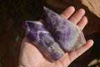 Polished  Stunning Chevron Amethyst Points x 6 From Zambia - Toprock Gemstones and Minerals 