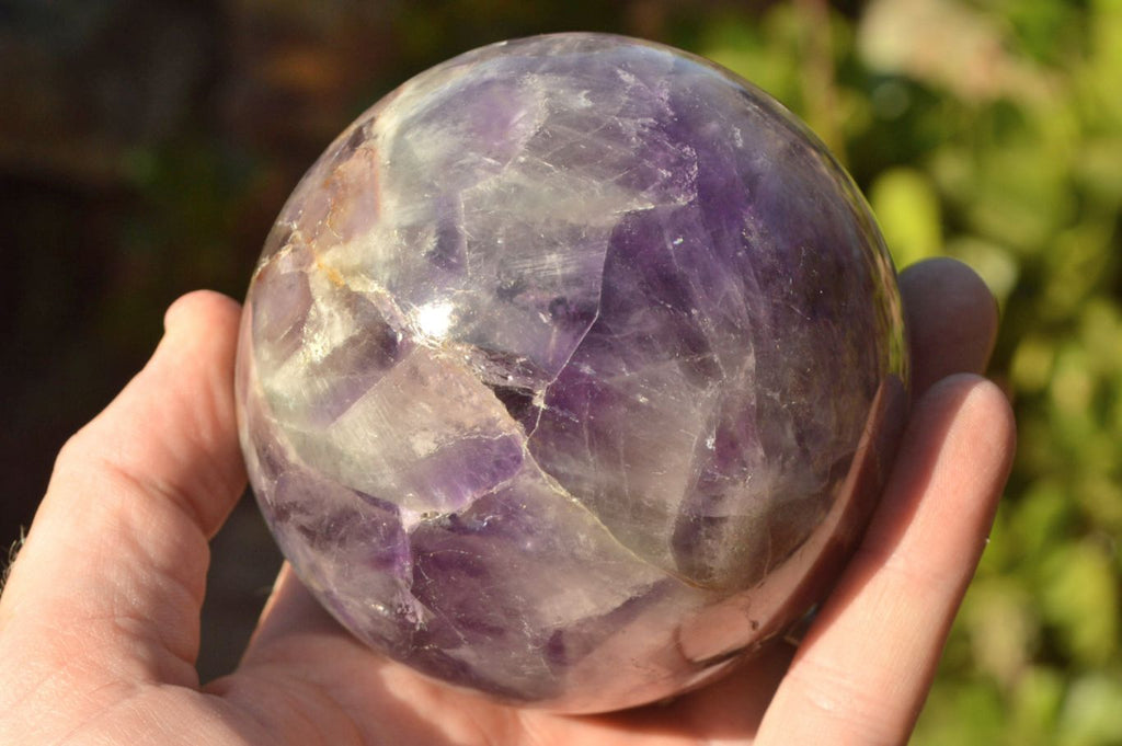 Polished Dream Flower Amethyst Spheres x 2 From Madagascar - TopRock