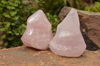 Polished Pink Rose Quartz Flames  x 4 From Ambatondrazaka, Madagascar - TopRock