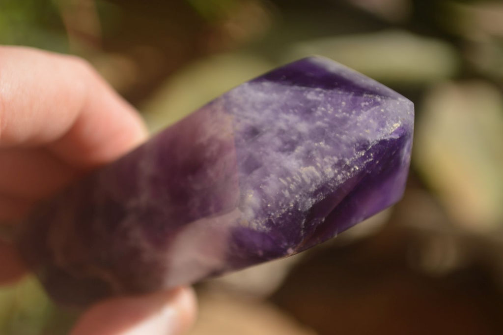 Polished  Stunning Chevron Amethyst Points x 6 From Zambia - Toprock Gemstones and Minerals 