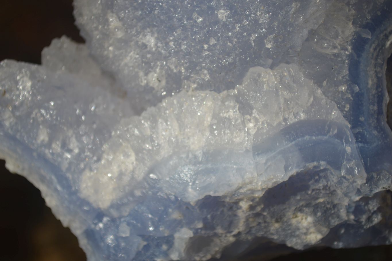 Natural Etched Blue Chalcedony Specimens x 2 From Nsanje, Malawi - Toprock Gemstones and Minerals 
