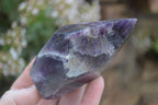Polished Dark Chevron Amethyst Points x 3 From Zambia - Toprock Gemstones and Minerals 