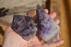 Polished  Stunning Chevron Amethyst Points x 6 From Zambia - Toprock Gemstones and Minerals 