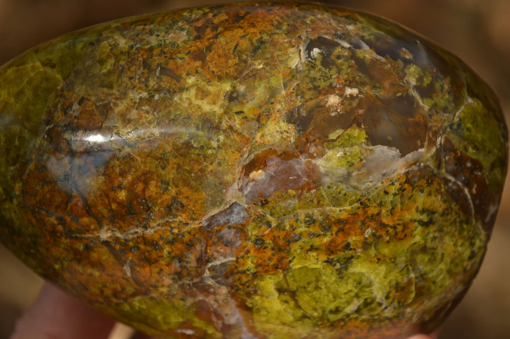 Polished  Green Opal Standing Free Forms  x 2 From Antsirabe, Madagascar - Toprock Gemstones and Minerals 