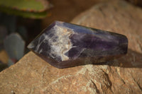 Polished Dark Purple Amethyst Points x 6 From Zambia - Toprock Gemstones and Minerals 