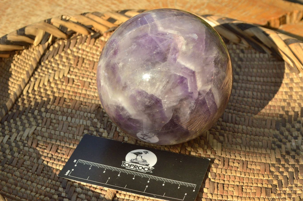 Polished Dream Flower Amethyst Spheres x 2 From Madagascar - TopRock