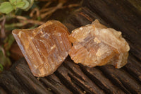 Natural Honey Aragonite Etched & Cobbed Pieces  x 12 From Namibia - Toprock Gemstones and Minerals 